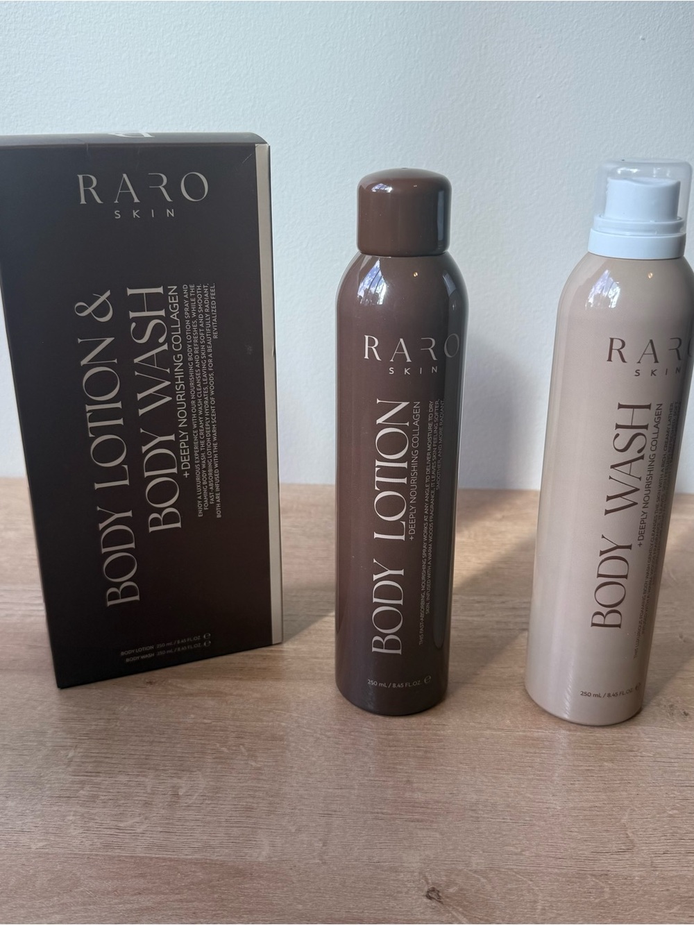 RARO Skin Collagen Body Lotion And Wash Set Deeply Nourishing 250mL Korea NIB